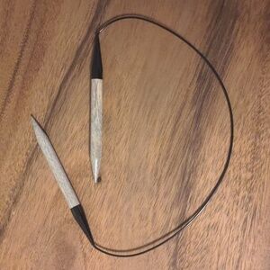 Circular wood knitting needles